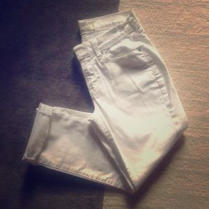 Lucky brand white crop jeans